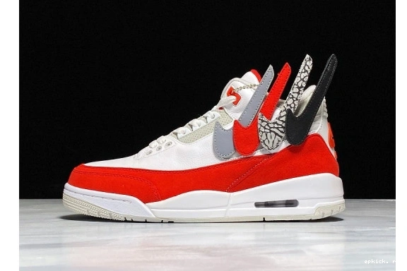 EP UNIVERSITY CJ0939-100 WHITE TINKER RED AIR CJ0939-100 RETRO 3 JORDAN 0123